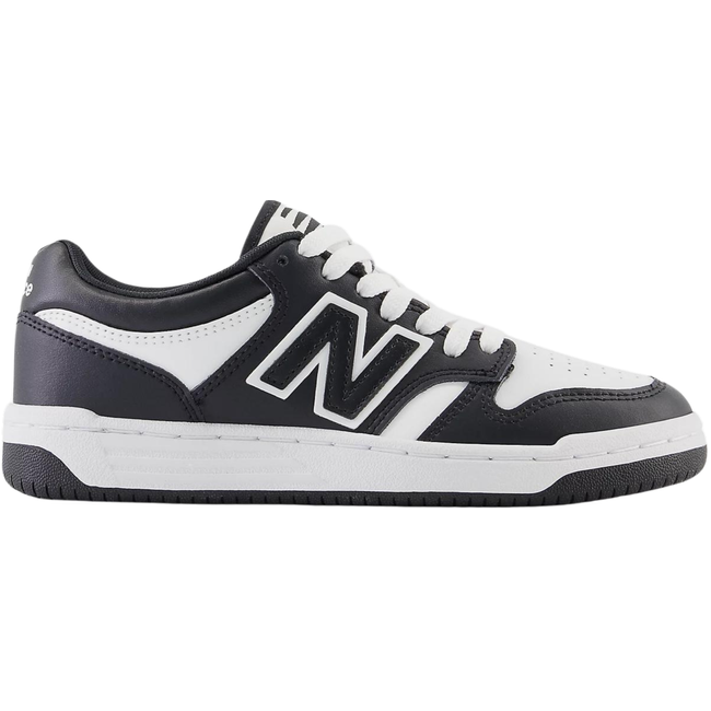 New Balance Kids' 480 LIfestyle Shoe Black/White GSB480BW