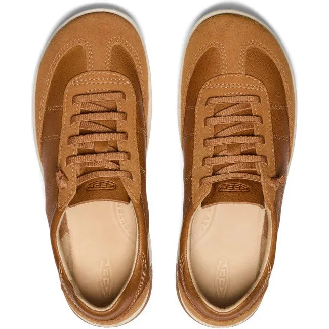 Upper of KEEN Women's Slip On KNX T-Toe Sneaker in Chipmunk Birch Tan