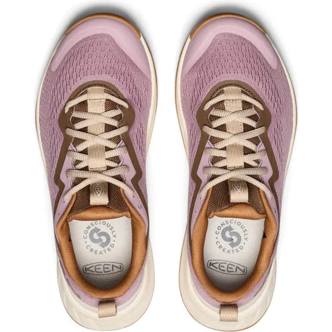 Top down view of Women&#39;s Keen Versacore Speed Shoes in Toadstool Birch purple