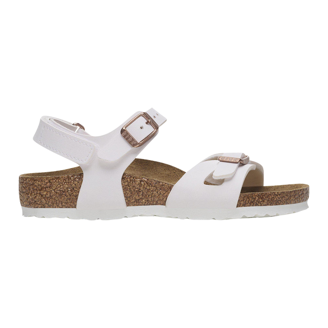 Side of Birkenstock kids' Rio AS Sandal (Toddler/ Little Kid) in White
