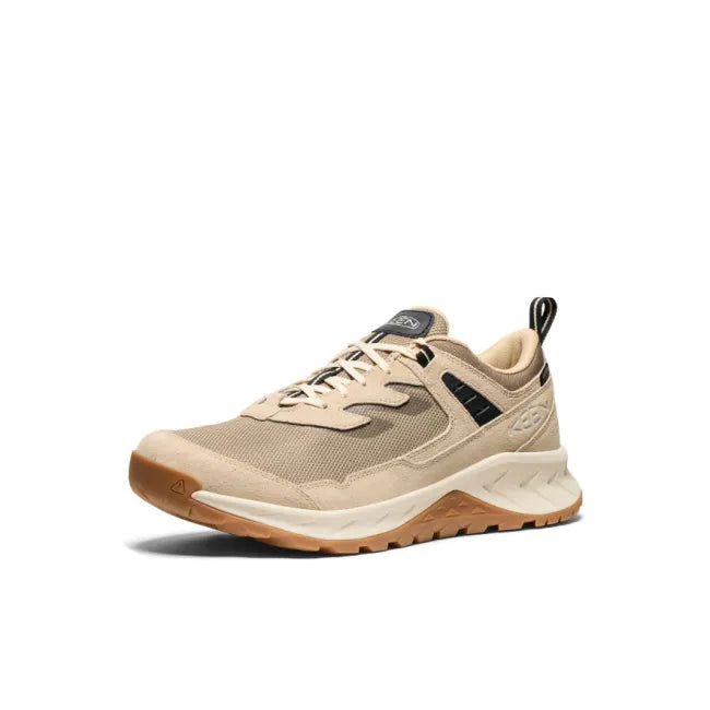 Front of KEEN Men's Hightrail Waterproof Hiking Shoe In Brindle Birch Beige