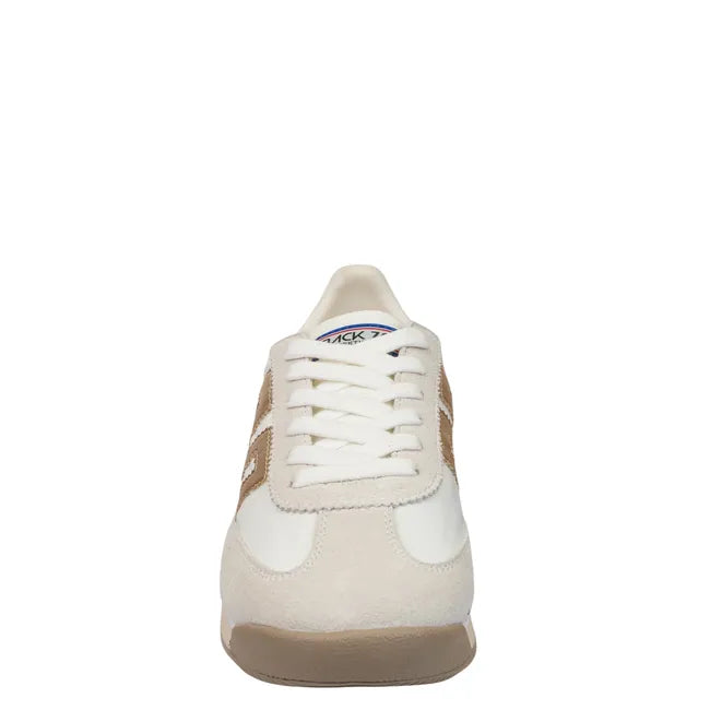 Front of lace up Back 70 Women's Barkley Jogger Women’s Retro Metallic Gold Sneaker