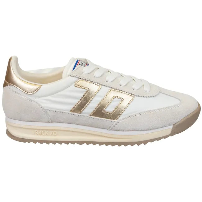 Lateral side of Back 70 Women's Barkley Jogger Women’s Retro Metallic Gold Sneaker