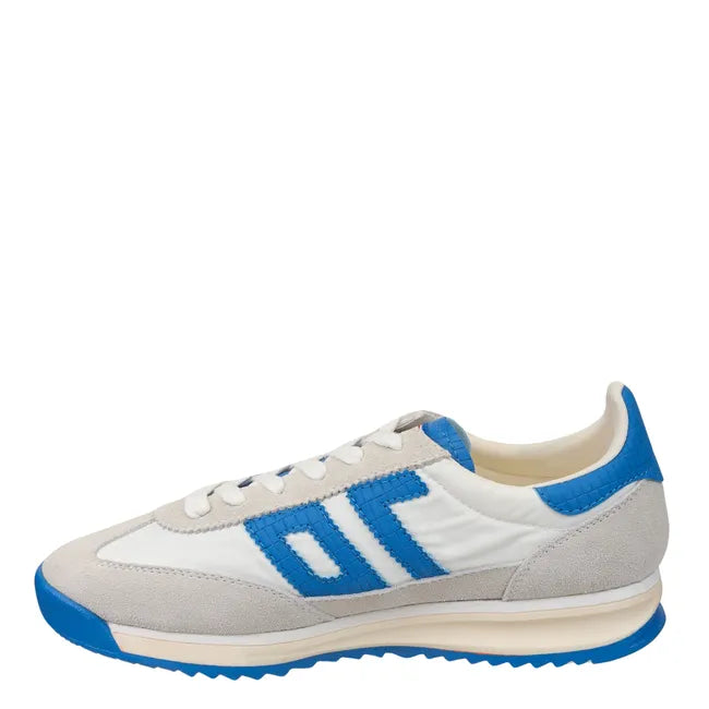 Medial side of Back 70 Barkley Jogger women’s retro sneaker in white French blue