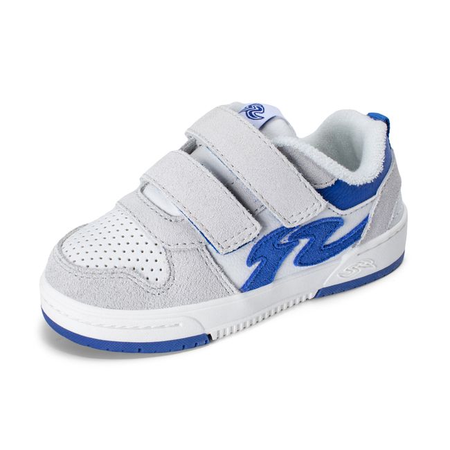 Stride Rite Denver in electric blue, angled view of the opposite side