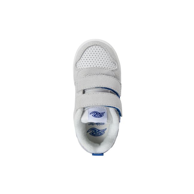 Top down view of the Stride Rite Denver in electric blue with double straps