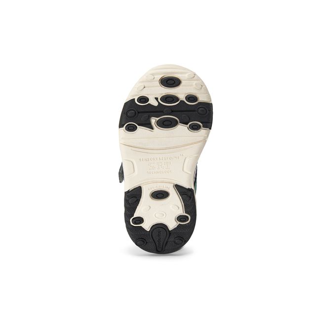 Outsole of the Stride Rite Velocity showing the sensory pods and traction pattern