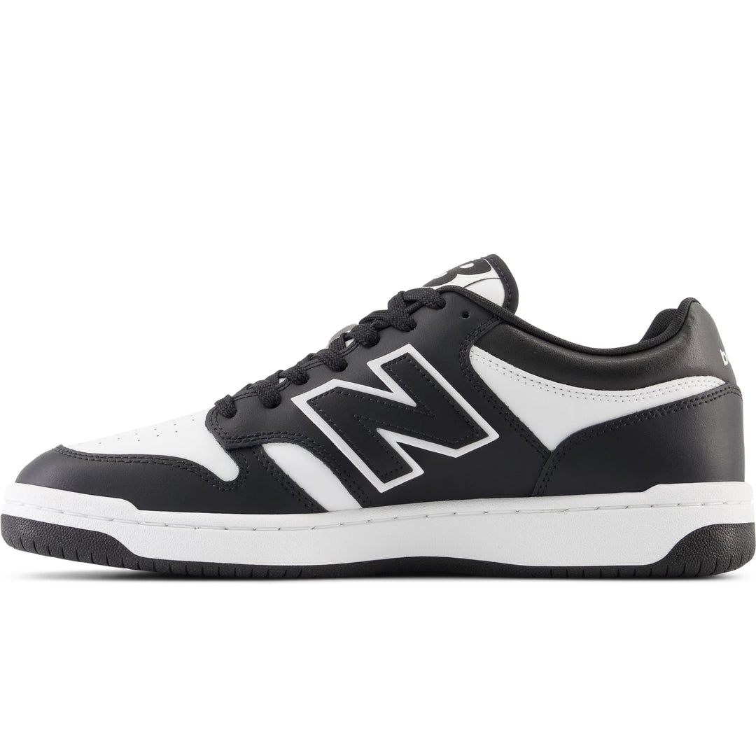 Inside of New Balance Unisex 480 sneaker in White/Black