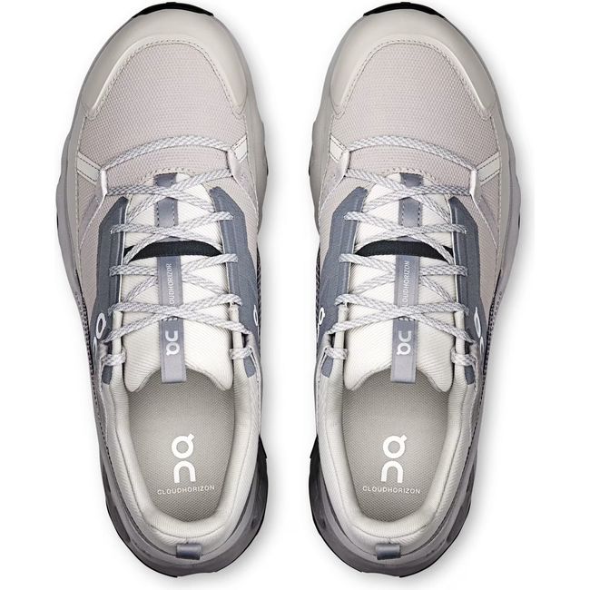 Top down view of Men's On Running Cloudhorizon Trail Running Shoes in Wolf Alloy Grey