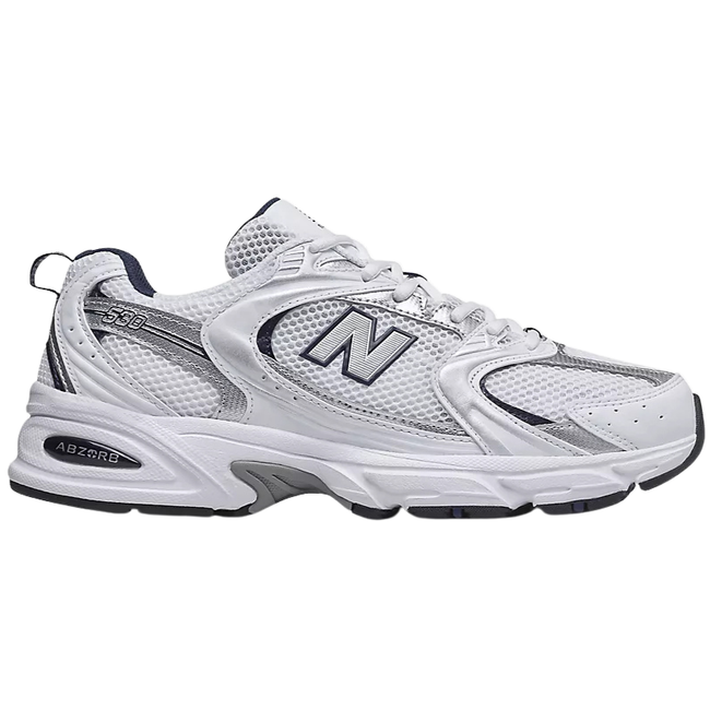 Side of New Balance Unisex 530 Lifestyle Shoe in White