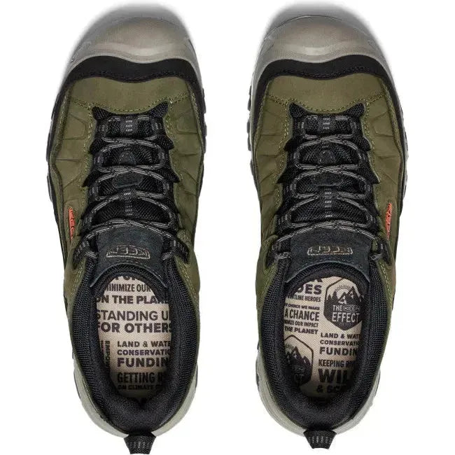 Keen Men's Targhee IV Waterproof Hiking Shoe Dark Olive/Gold Flame 1028996/1029003