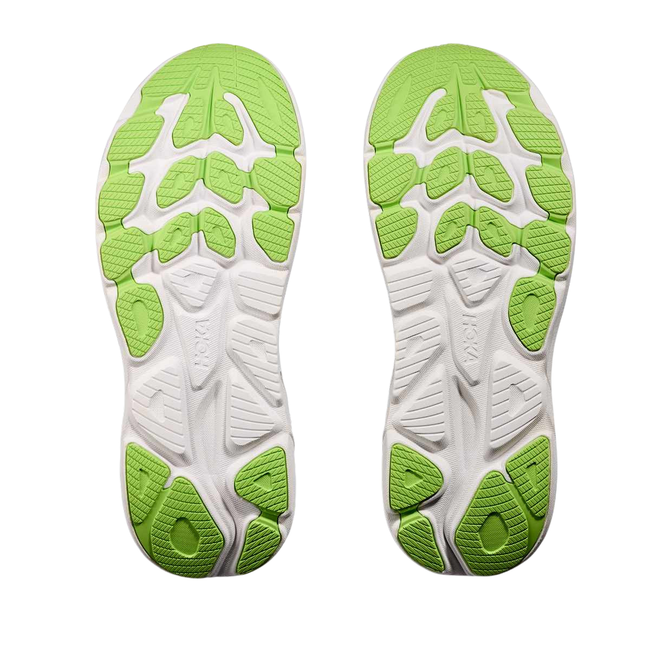 Sole of Hoka Men's Clifton 10 Running Shoe in Midnight Blue