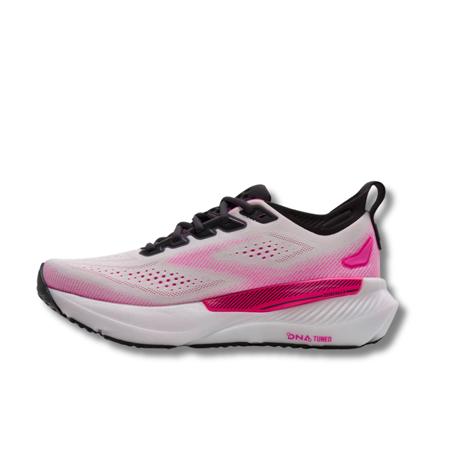 Medial side of Brooks Women's Glycerin GTS 23 Running Shoe in Cyber Pink