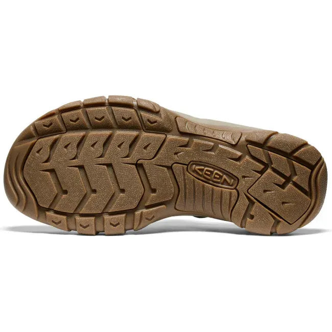 Sole of Men&#39;s Keen Newport H2 closed toe Sandal in green Winter Moss Chevron