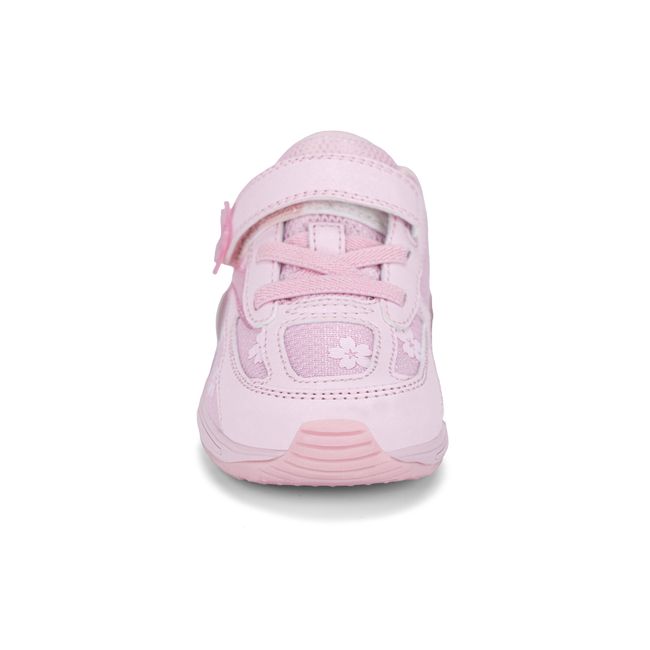 Front view of the Stride Rite Lighted Phantom in soft pink with a hook and loop strap