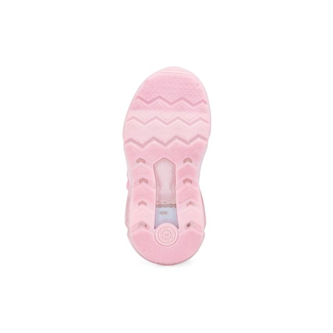 Outsole of the Stride Rite Lighted Phantom in soft pink showing the traction pattern