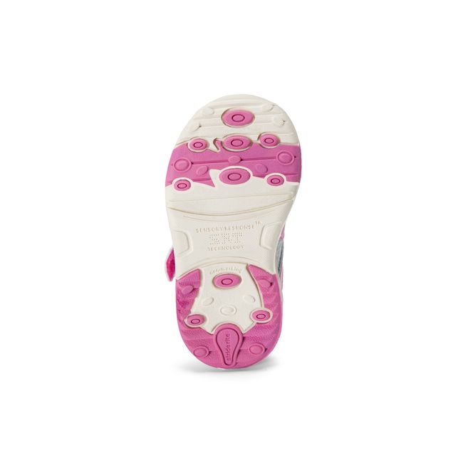 Outsole of the Stride Rite Velocity showing the sensory pods and traction pattern
