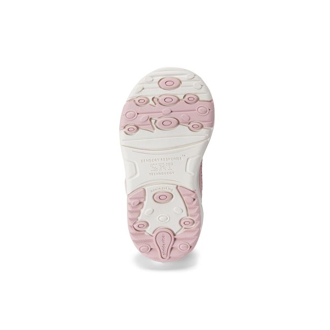 Outsole of the Stride Rite Juniper showing the sensory pods and traction pattern