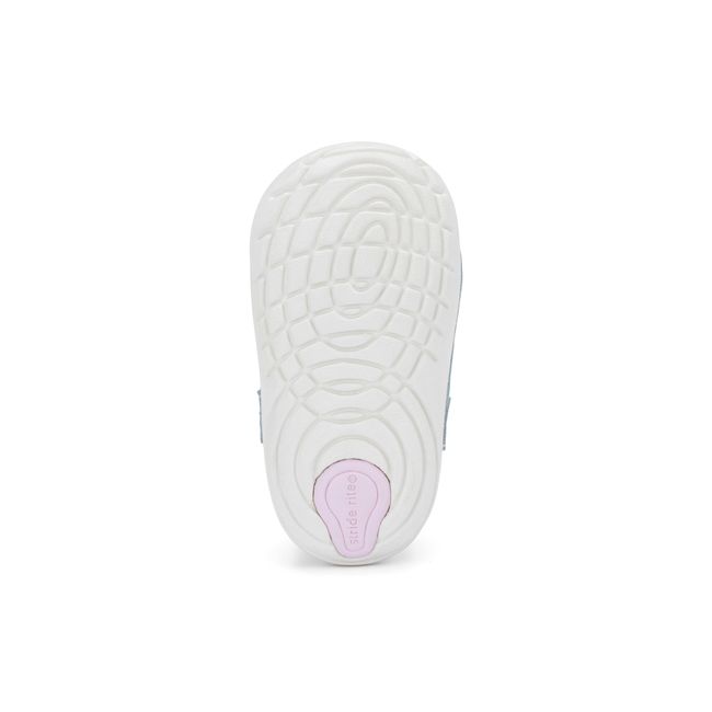 Outsole of the Stride Rite Blossom sandal in white showing the flexible tread