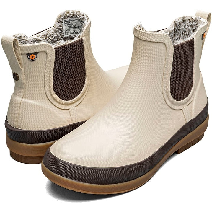 Pair of Bogs Women's Amanda Chelsea II Rain Boot in Oatmeal