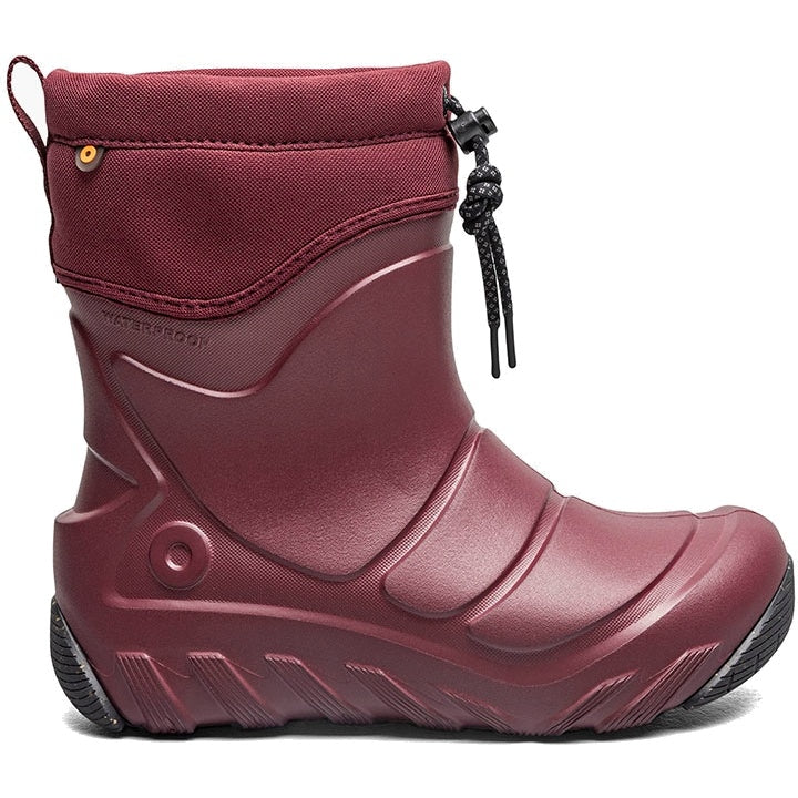 Side of Bogs Unisex Boga Boot Mid in Dark Cherry