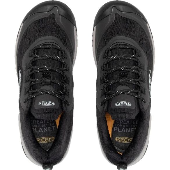 Upper of Keen Women's NXIS Speed Shoes in Black Blue Glass