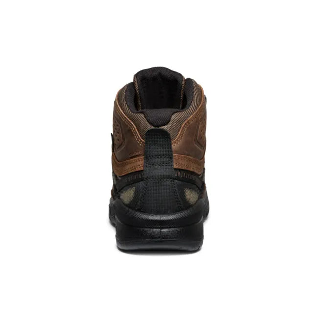 Heel of Keen Men's Targhee IV Waterproof Carbon Toe Work Boot in Dark Earth Brown