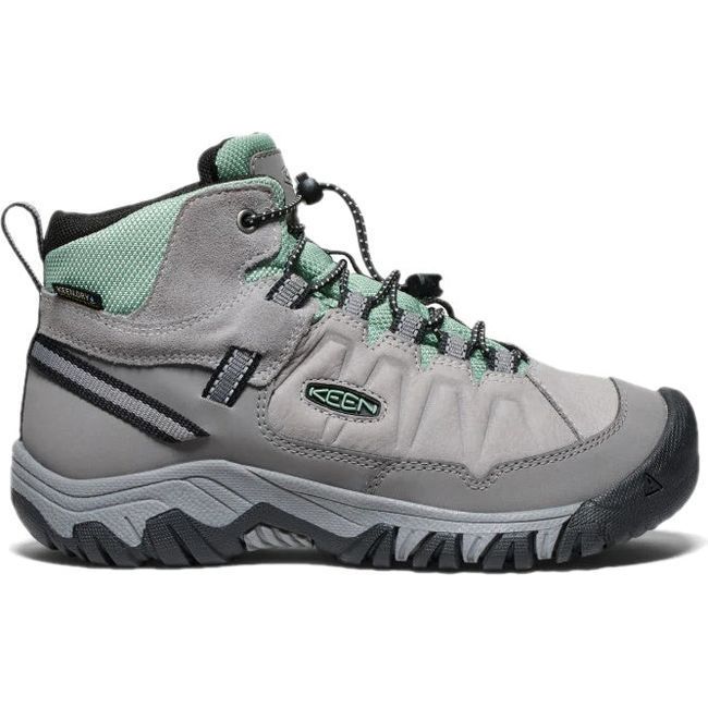 Keen Kids' Targhee IV Waterproof Hiking Boot Alloy/Granite Green
 1029562