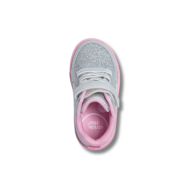 Top of Stride Rite Kids Ames Sneaker in Silver | BG038805