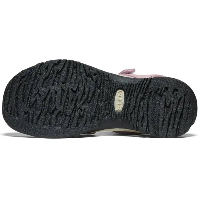 Sole of KEEN Women&#39;s Rose Closed Toe Sandal in Toadstool Pink