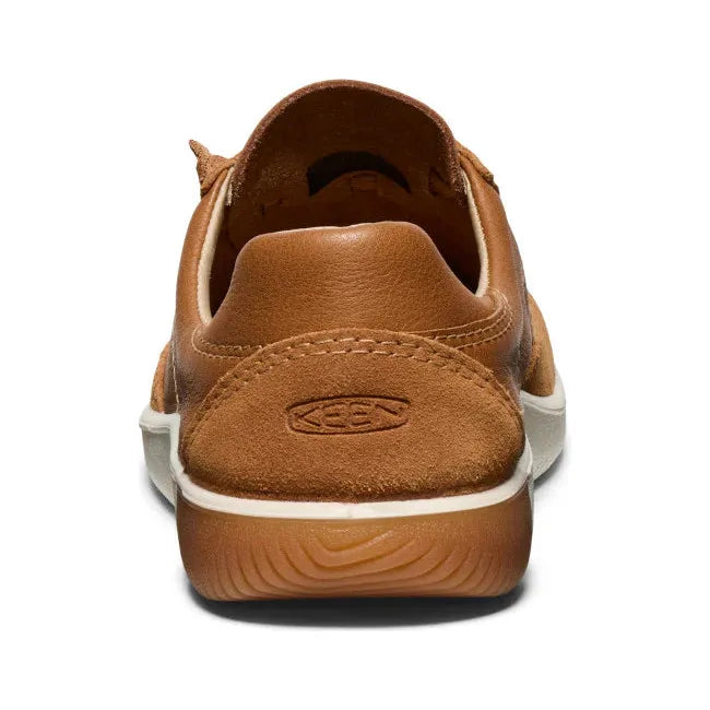 Heel of KEEN Women's Slip On KNX T-Toe Sneaker in Chipmunk Birch Tan