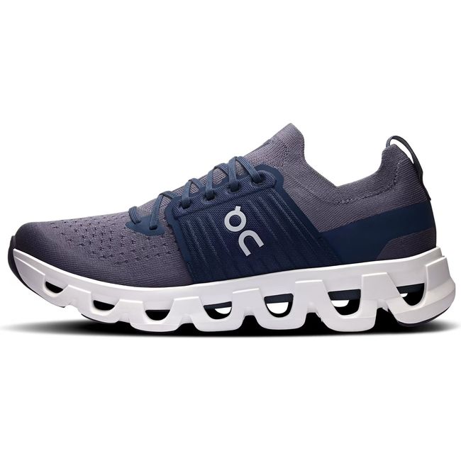 Medial side of Men's On Running Cloudswift 4 Running Shoe in Navy Ink blue mesh