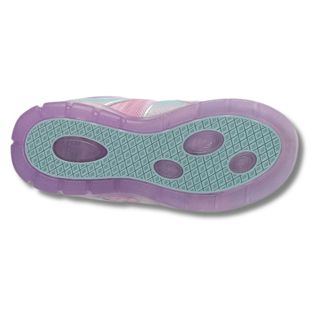 Sole of Stride Rite Toddler Lighted Mermaid Sneaker in Purple Multi