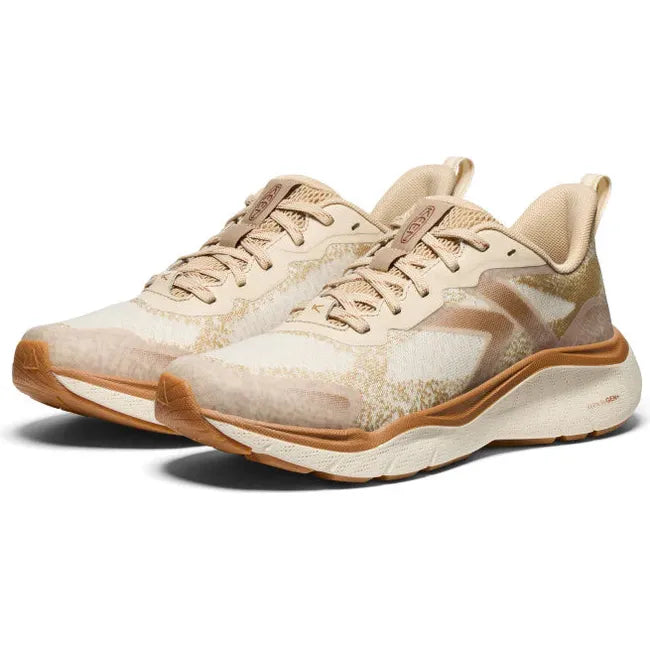 Pair of Women's Keen Leiki Speed Hiking Shoes in birch safari colorway