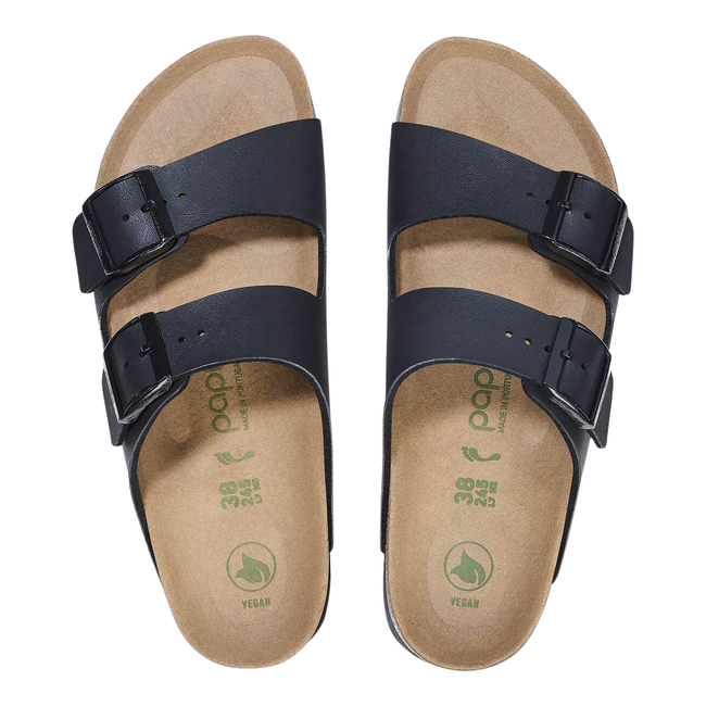 Tops of Birkenstock Women's Arizona Vegan Platform Sandal in Black