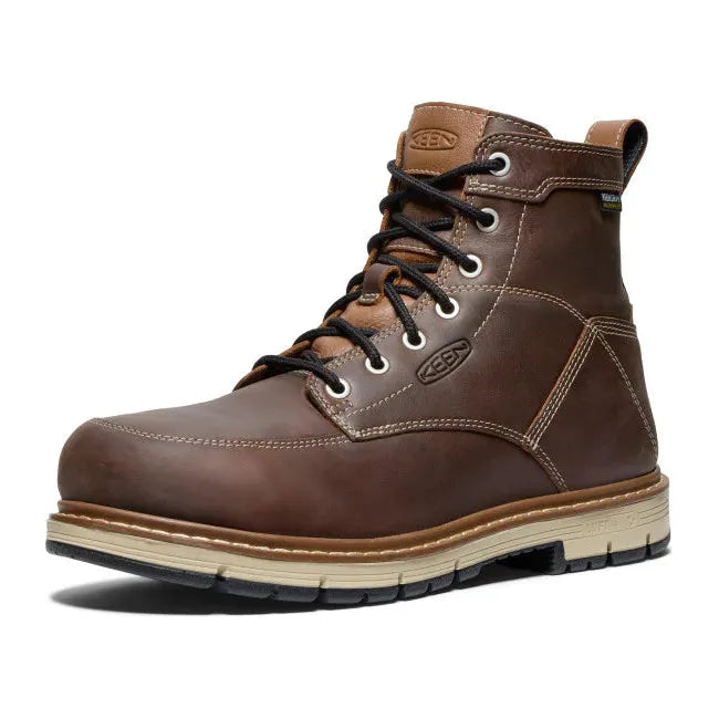 Keen Men's San Jose 6" Waterproof Aluminum Toe Work Boot Bison/Black 1029693