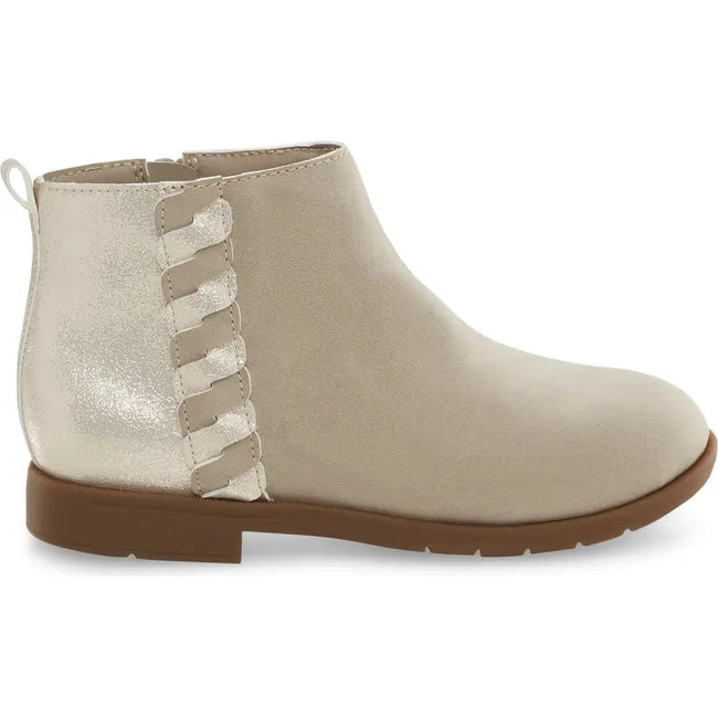 Lateral side of of Big Kids Carolyn Stride Rite Boot in taupe