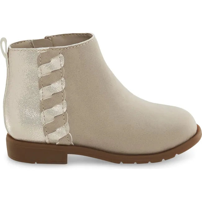 Lateral side of Little Kids Carolyn Stride Rite Boot in taupe
