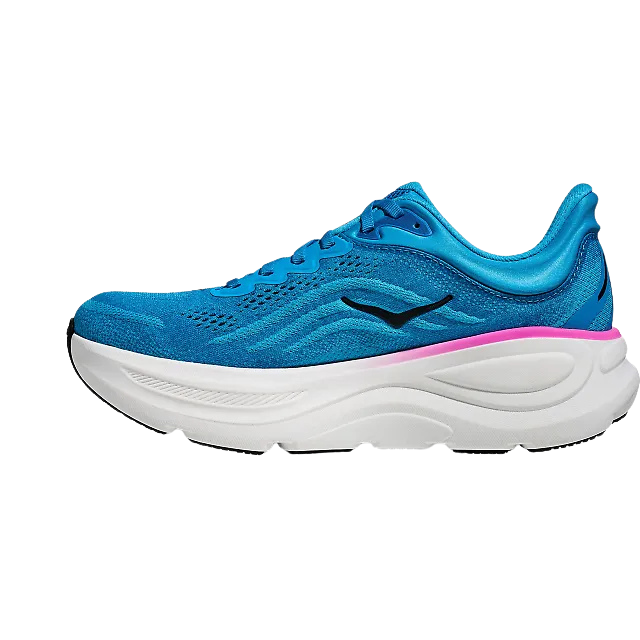Medial side of Hoka Women's Bondi 9 Running Shoe in Skyward Blue