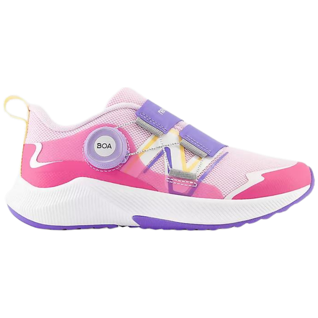 New Balance Kids' DynaSoft Reveal V4 BOA Running Shoe LIGHT RASPBERRY/HI-PINK/ELECTRIC INDIGO PTRVLRP4