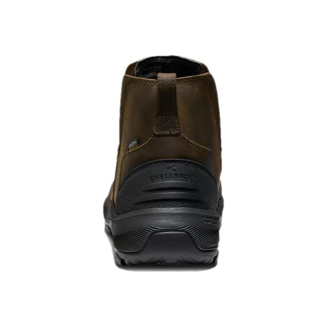 Heel of Keen Men&#39;s Revel IV Waterproof Chelsea Boot in canteen brown