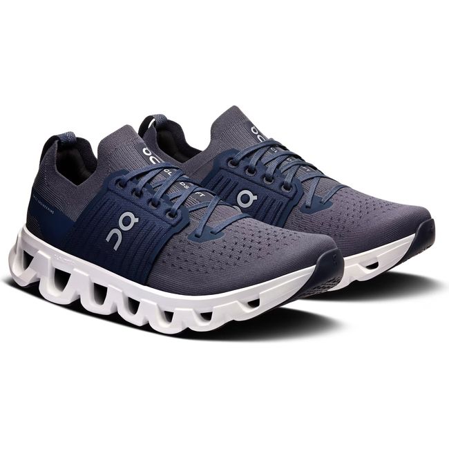Pair of Men's On Running Cloudswift 4 Running Shoes in Navy Ink blue mesh