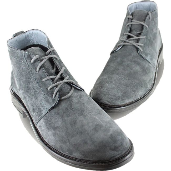 Pair of Naot Men&#39;s Commander Boots in charcoal suede