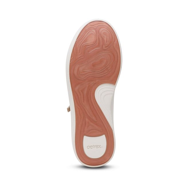 Aetrex Aubrey Platform Sneaker - Sand - bottom