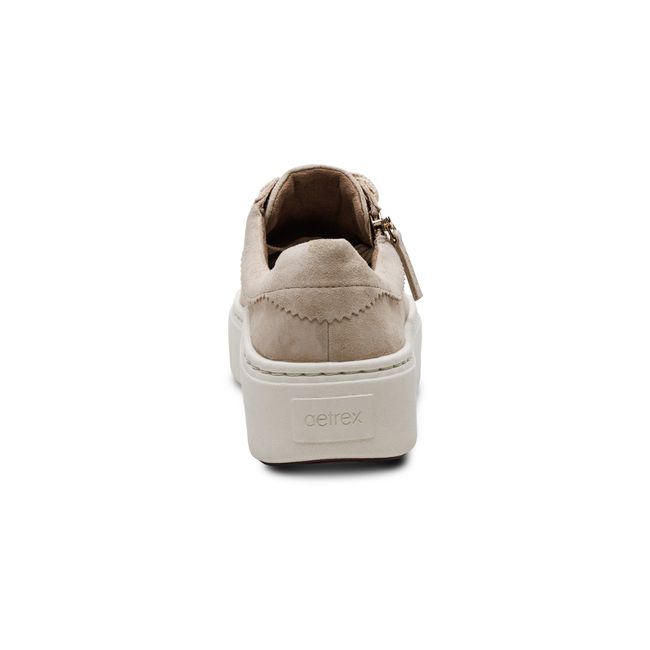 Aetrex Aubrey Platform Sneaker - Sand - rear