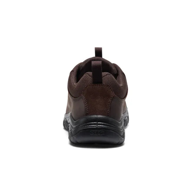 Heel of Men's KEEN Targhee IV Oxford Shoe in Dark Brown Java Black