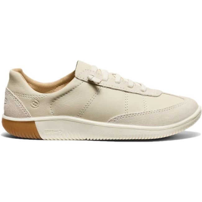 Lateral side of birch beige Women's KEEN KNX T-Toe slip on Sneaker
