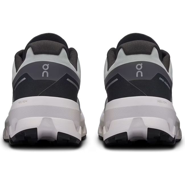 Heels of On Running Women's Cloudvista 2 Trail Running Shoes in glacier and eclipse grey