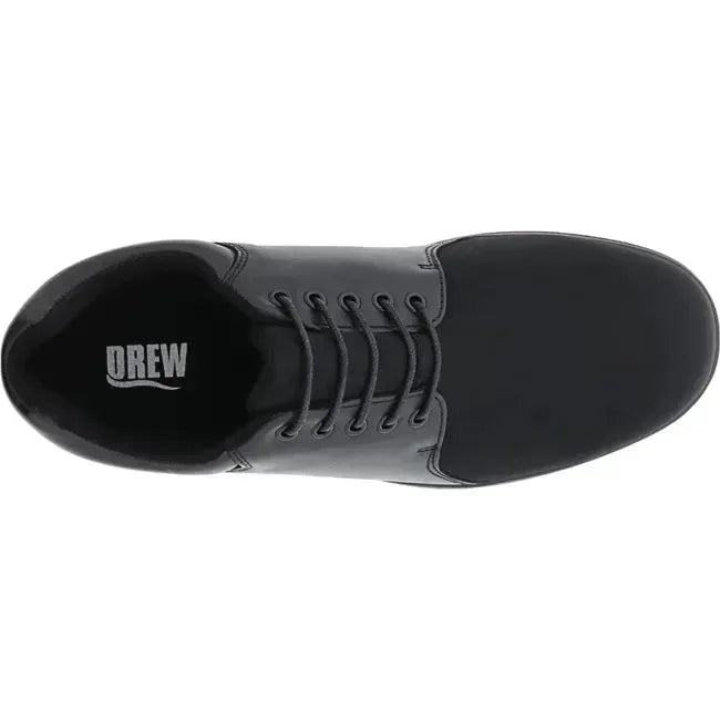 Drew Men's Drifter Shoe Black Leather/Black Stretch 40204-99