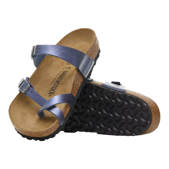 Top of Sole Birkenstock Women's Birko-Flor Mayari Sandal in Graceful Midnight Blue